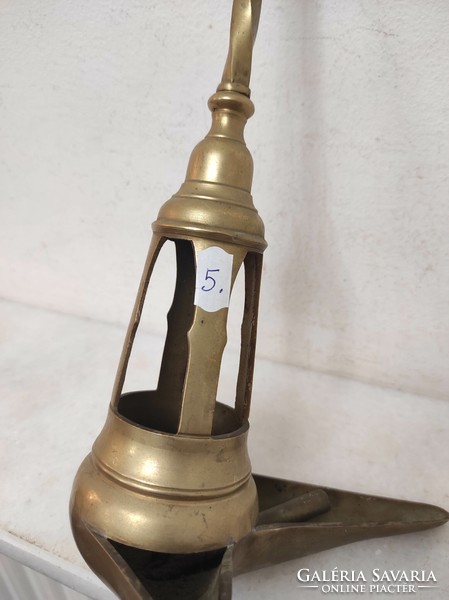Antik arab mécses olaj lámpás Marokkó Algéria réz hordozható török olajmécses Nr.5 6698