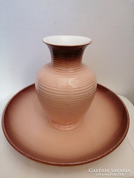 Gránit kerámia váza és nagy méretű tál