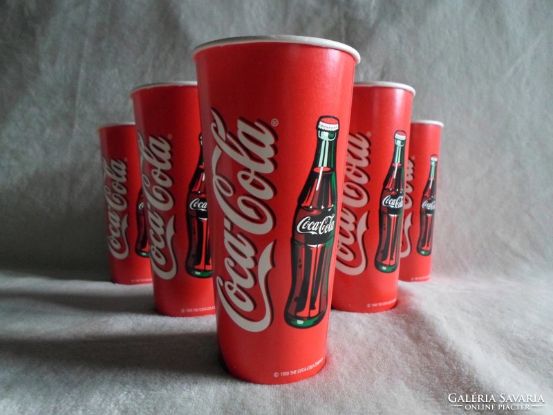 Retro coca-cola 0.5 l party glass set of 6, from 1999