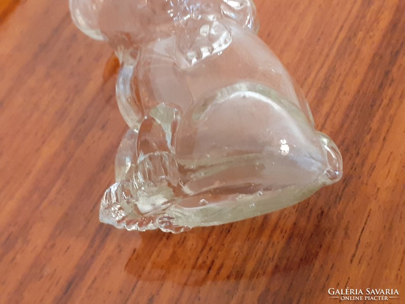 Régi kölnis üveg kiskutya alakú vintage parfümös palack