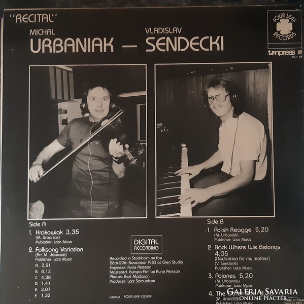 MICHAL URBANIAK - VLADISLAV SENDECKI   JAZZ LP BAKELIT LEMEZ VINYL