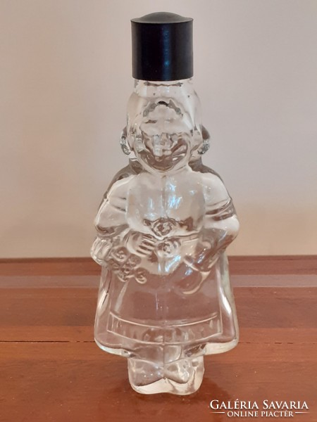 Old cologne bottle female shape vintage perfume bottle