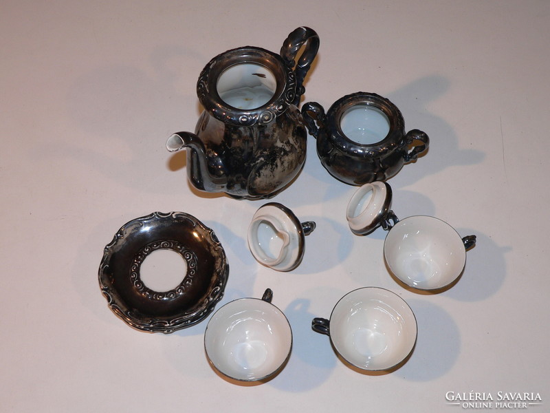 Bavaria feinsilber silver-plated porcelain - coffee set for cheap sale