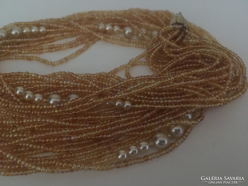 String of beads-16 rows of 1 mm glass beads-