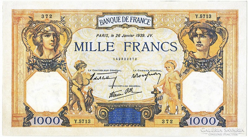Franciaország 1000 frank 1939 REPLIKA