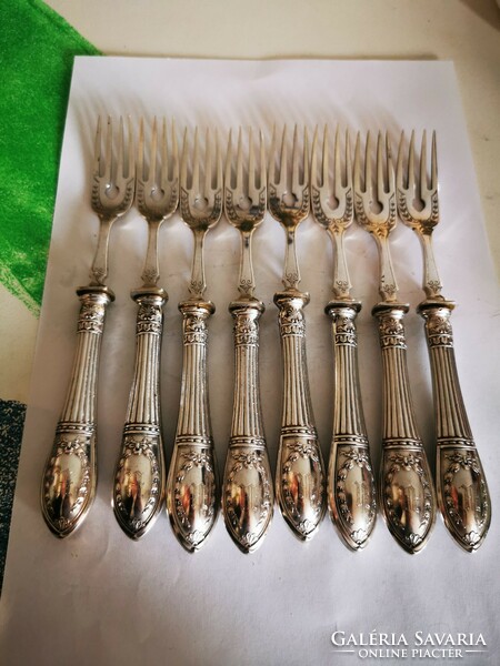 Wilkens&sohne silver fish forks (8 pcs). HUF 360/gr.