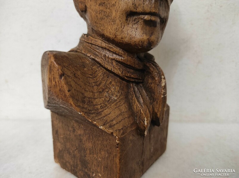 Antik réz bányász szobor vájár bánya fa utánzatú agyag vagy gipsz öntvény Nr.4 6695