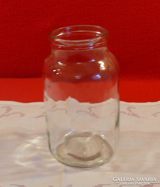 2 db 2 literes színtelen huta üveg, befőttes üveg