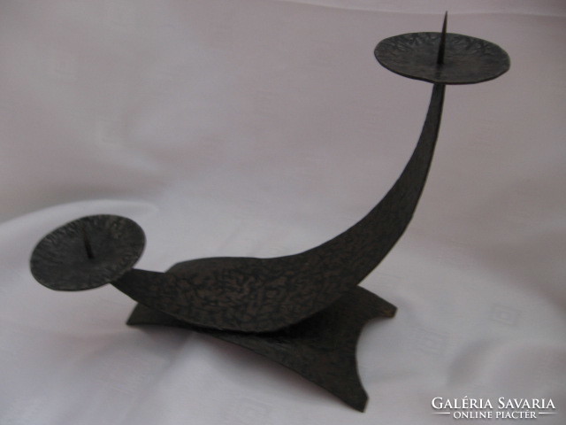 Retro wrought iron candle holder