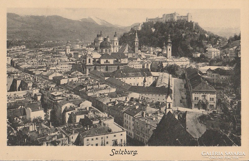 Old postcard, view of Salzburg