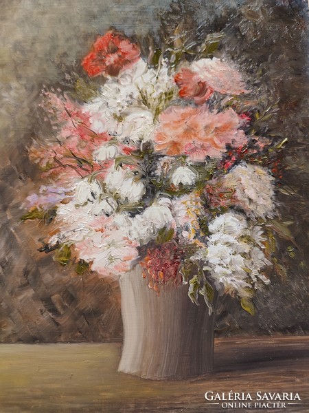 Oil painting: flower still life