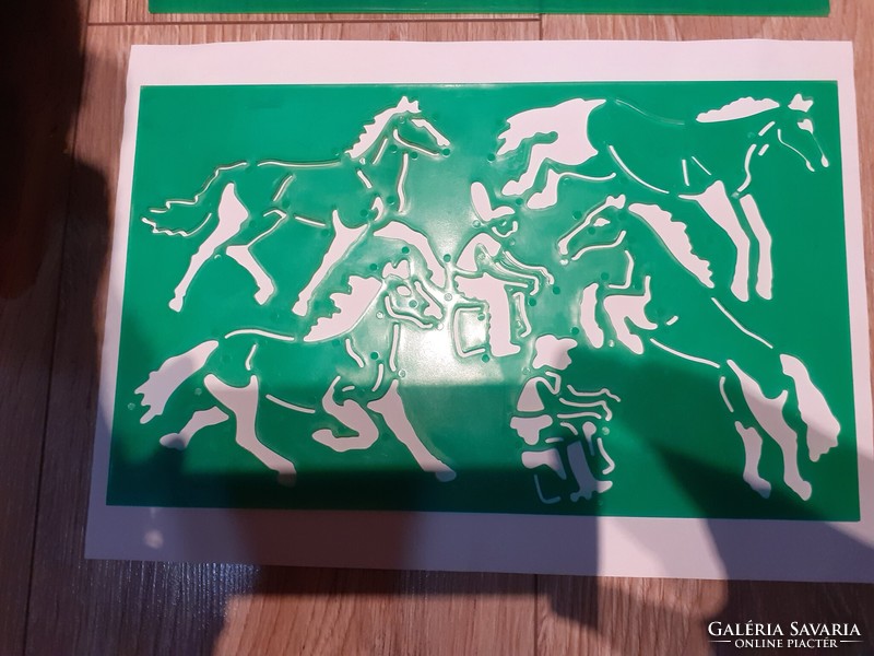 Quercetti rajzoló sablonok 4 db EGYBEN zöld, masszív kreatív játék