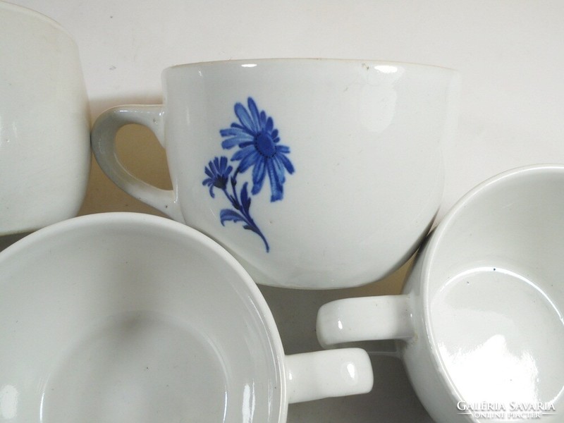 Old retro ceramic mug cup with flower pattern 5 pcs