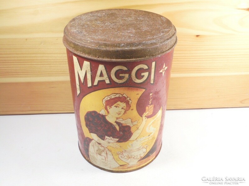 Régi retro fém doboz pléhdoboz - Maggi - kb. 1970-es évek