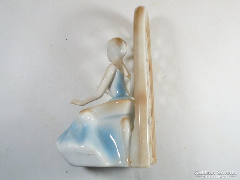 Old retro marked arpo porcelain lady woman figurine statue from Romania
