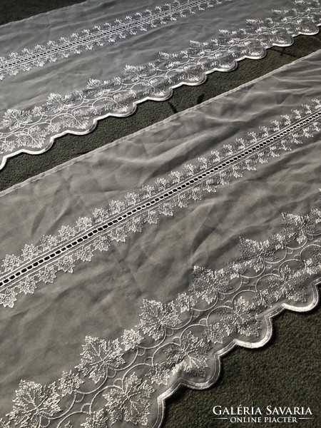 2 Pieces of organza tablecloth, stained glass curtain material 184 x 38 cm / piece