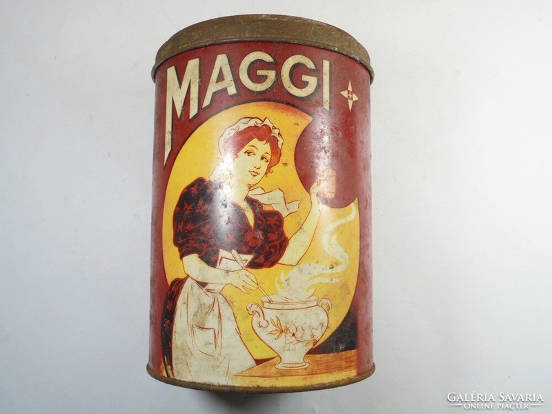 Old retro metal tin box - maggi - approx. 1970s