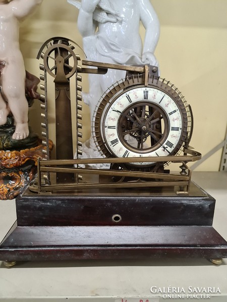 Water mill industrial table-mantel clock