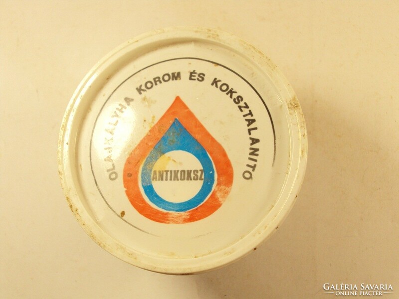 Régi retro műanyag doboz - Antikoksz olajkályha korom és koksztalanító Ferrokémia - kb. 1970-es évek