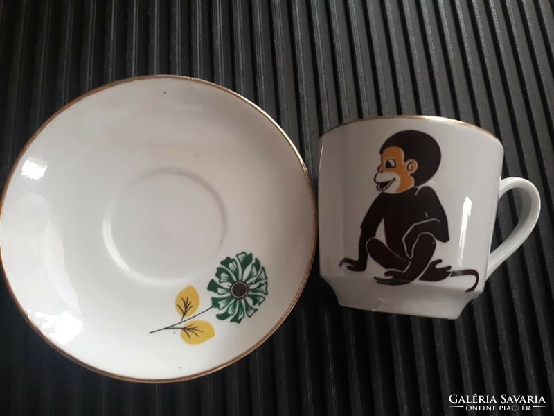 1 db Hollóházi, retro mese porcelán csésze (1970'), gyerek porcelán/ karácsonyi ajándék