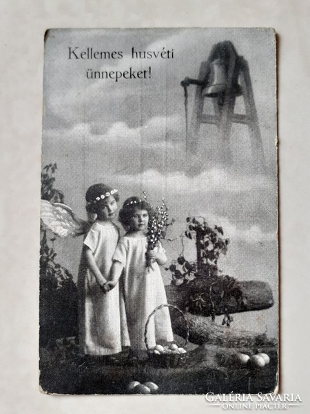 Old Easter postcard photo postcard for children