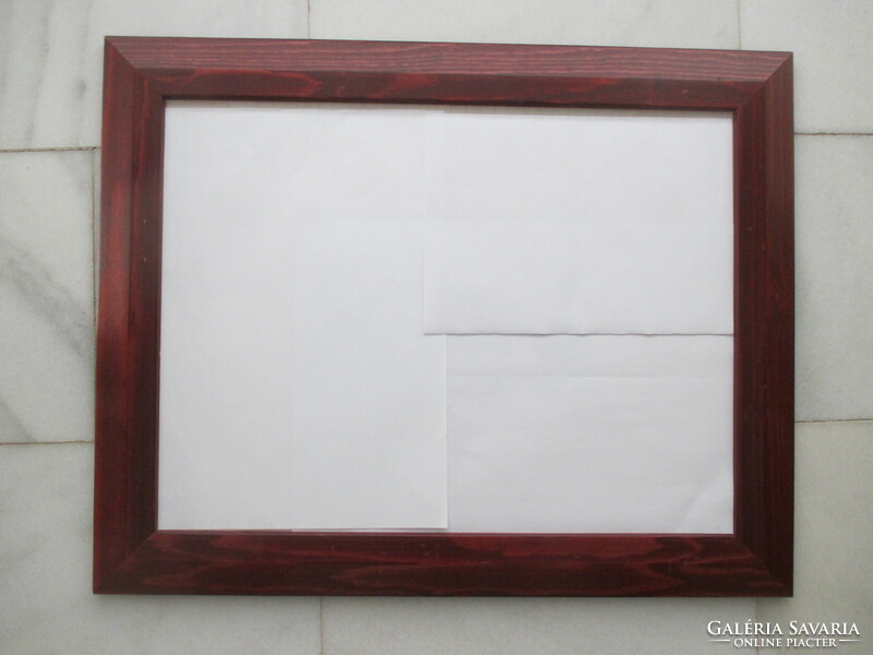 Classic wooden picture frame with glass, back, in mint condition