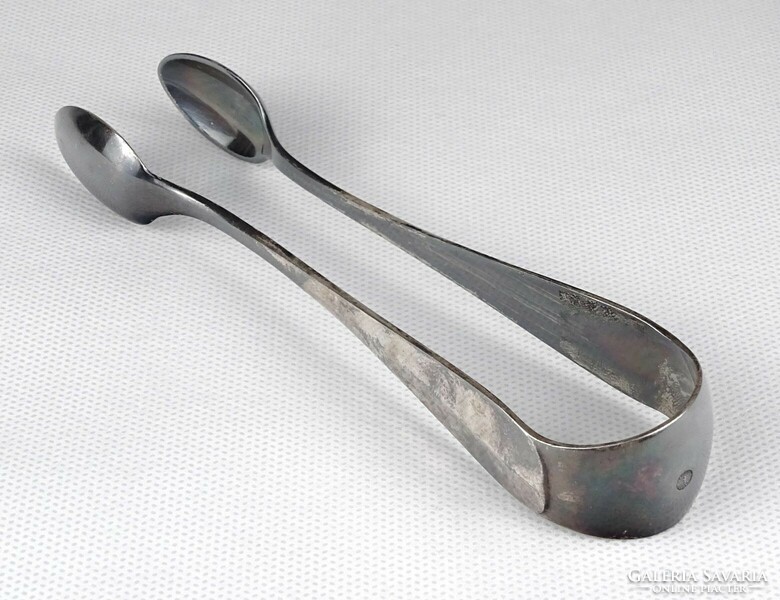 1L696 old marked art krupp berndorf silver plated alpaca sugar tongs 15 cm