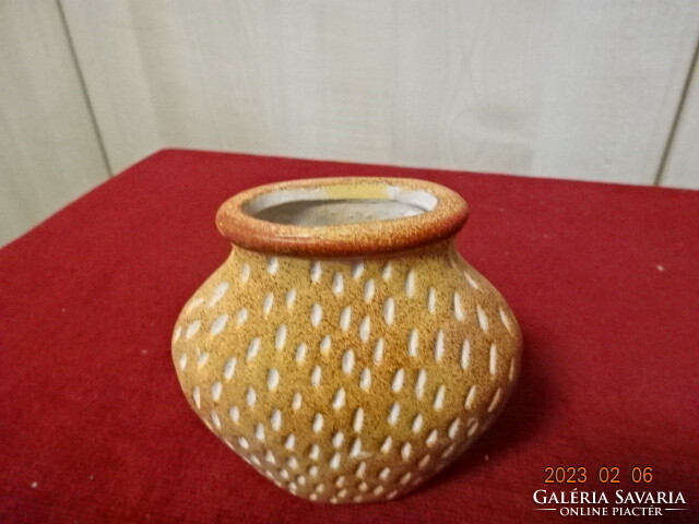 Glazed ceramic vase with rice grain pattern. Jokai.