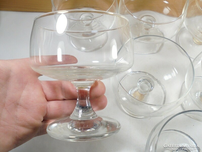Régi retro likőrös röviditalos üveg pohár 7 db