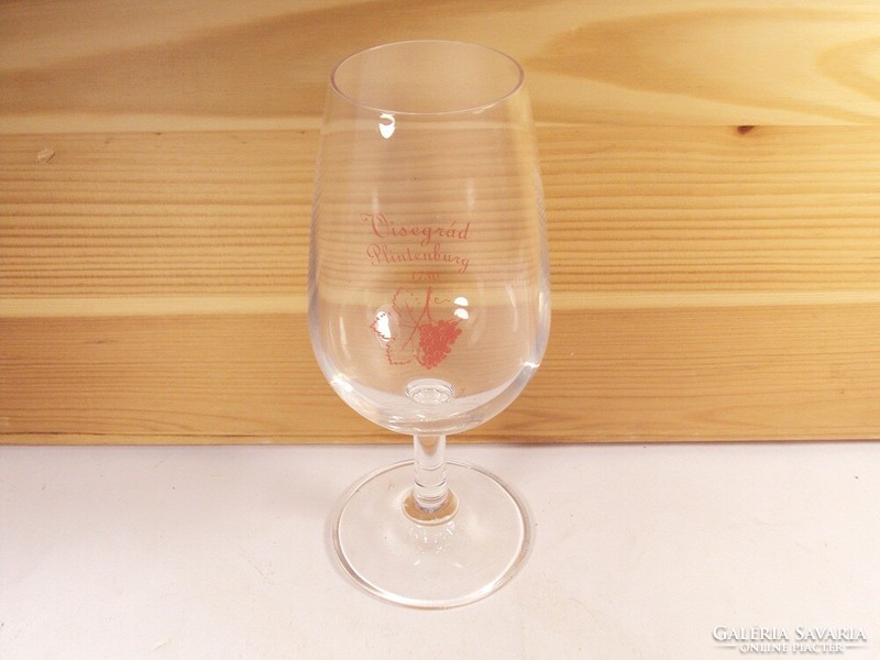 Retro üveg boros pohár szőlő mintával Visegrád Plintenburg 1730