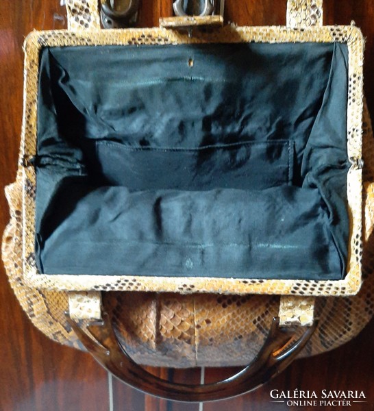 Original snakeskin bag with vinyl tongs!