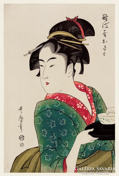 Utamaro kitagawa - lady with cup - reprint