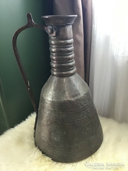 Antique copper camel milking vessel, Afghanistan, late 19th century