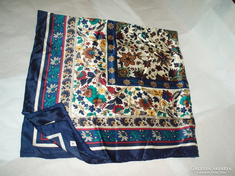 Vintage real silk huge silk scarf