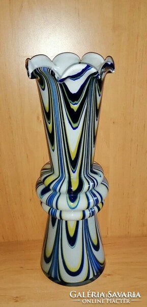 Old multi-colored glass vase 37 cm (1 / d)