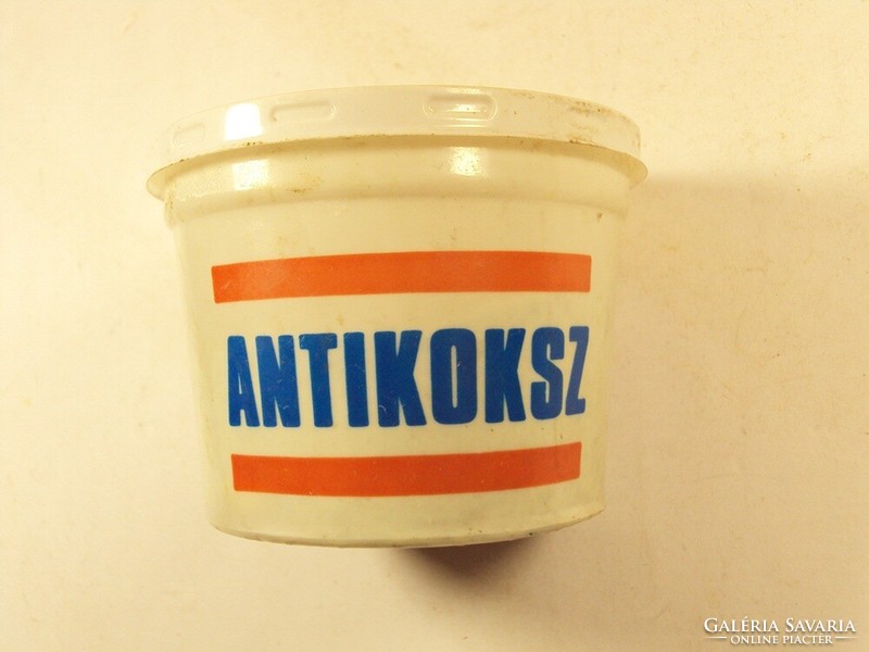 Régi retro műanyag doboz - Antikoksz olajkályha korom és koksztalanító Ferrokémia - kb. 1970-es évek