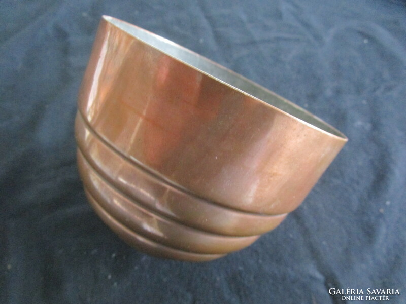 Biedermeier red copper copper confectioner's baking pan form sharp contour museum confectionary work tool