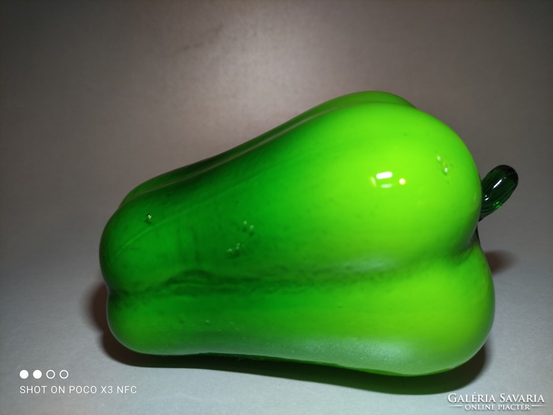 Handmade thick-walled glass vegetable pepper glass ornament