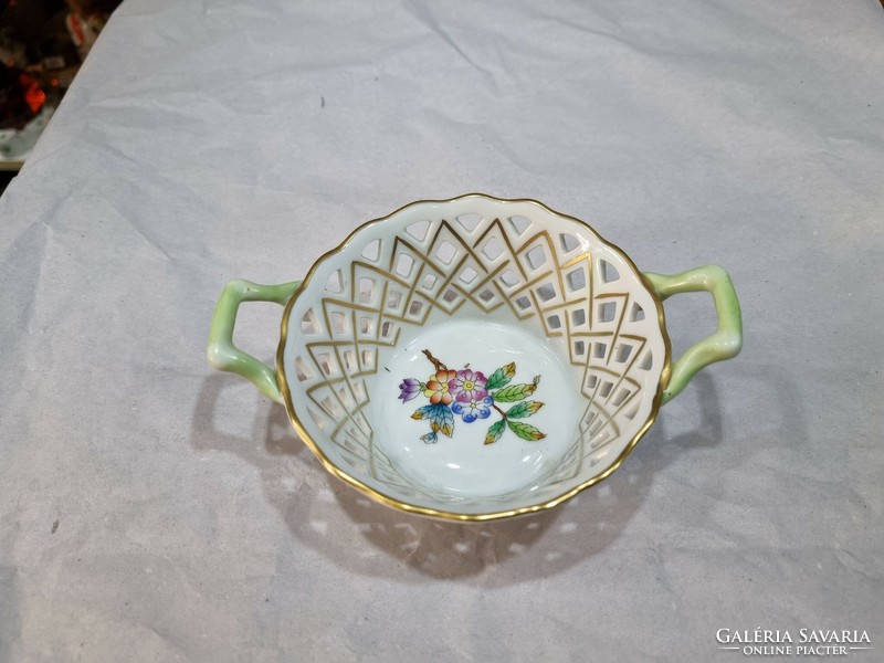 Herend porcelain openwork bowl
