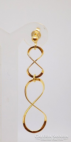 Infinity sign dangling gold earrings (zal-au108342)