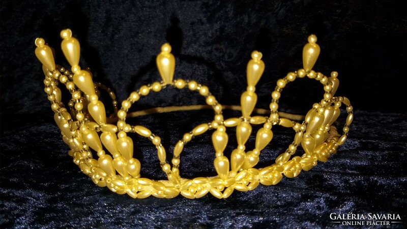 Retro pearl headdress hair ornament tiara crown diadem