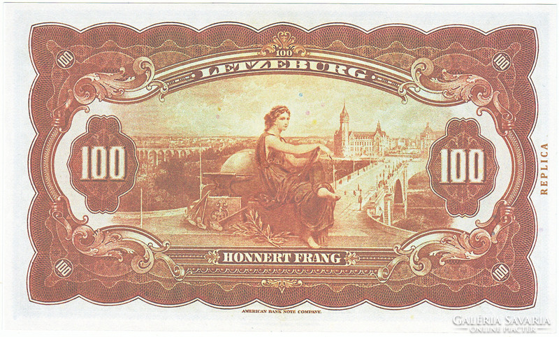 Luxemburg 100 frank 1944 REPLIKA