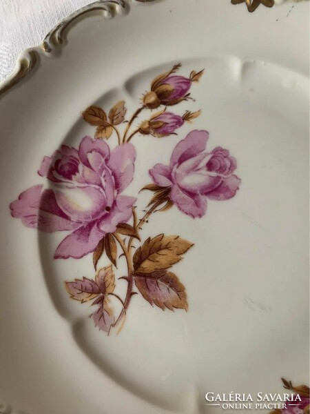 Régi Sonneberg rózsás süteményes tányér