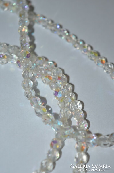 Magnificent size, beautiful Czech crystal necklace with luster
