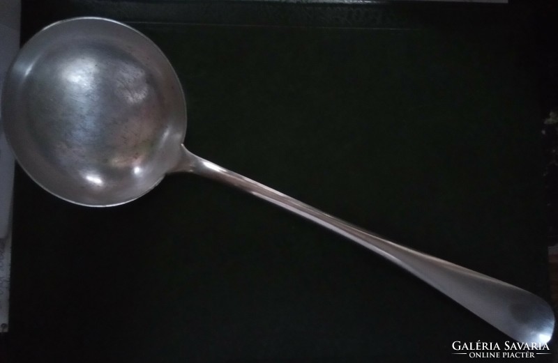 Antique silver-plated marked Viennese Hermann Alpacca larger ladle