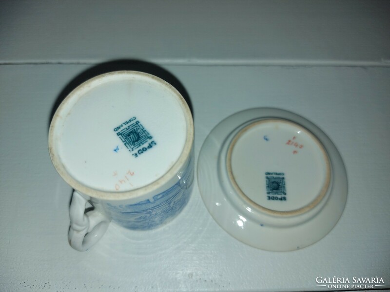 Antique English Copeland Spode Porcelain Mocha Cup (5)