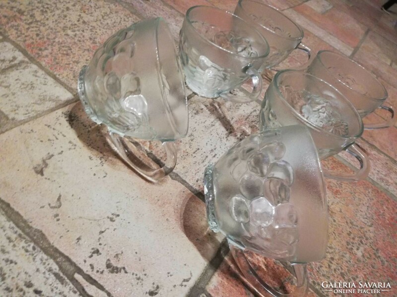 6 thick glass glasses
