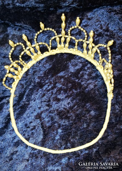 Retro pearl headdress hair ornament tiara crown diadem