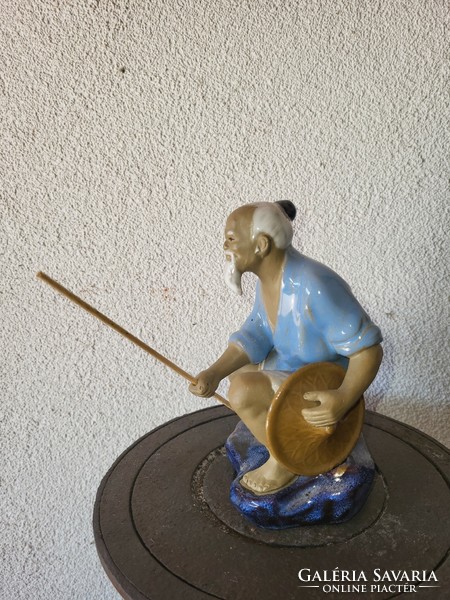 Chinese ceramic angler, large size, not bonsai