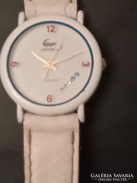 Vintage white lacoste women's watch